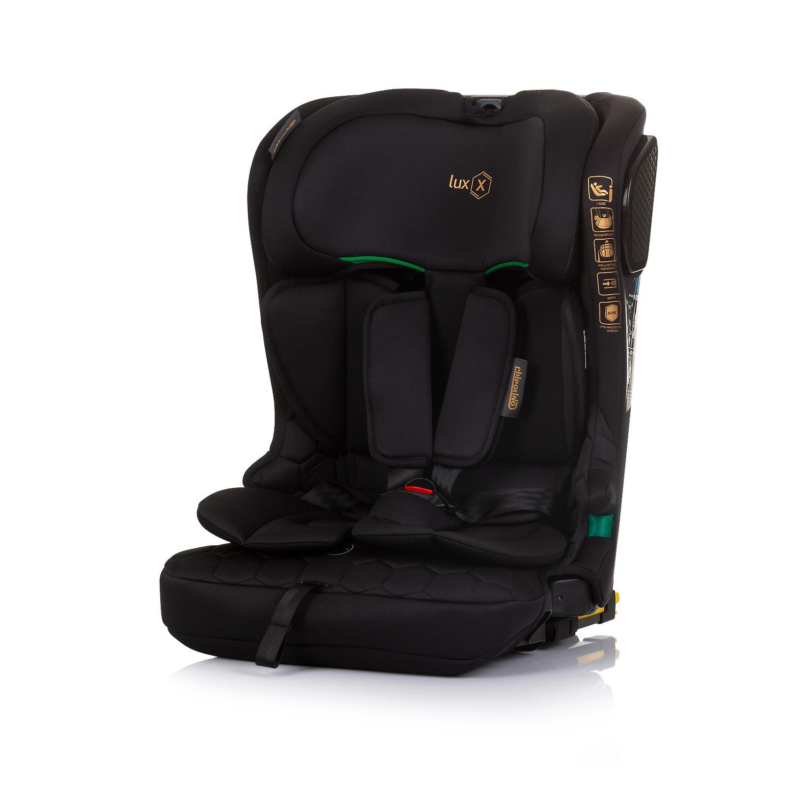 Chipolino autosjedalica Lux X, 76-150cm, Isofix, crna