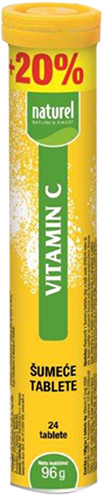 Naturel šumeće tablete s vitaminom C, 24 komada