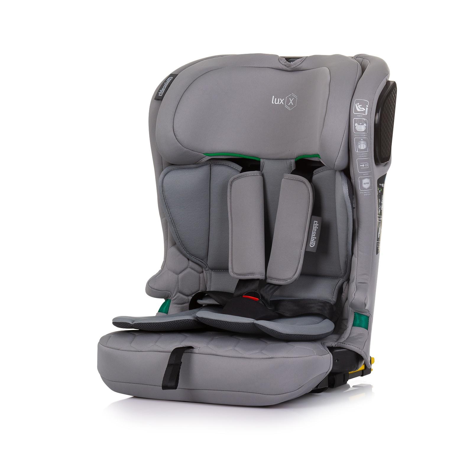 Chipolino autosjedalica Lux X, 76-150cm, Isofix, siva