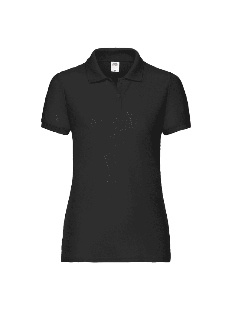 Fruit of the Loom Ženska polo majica Lady Fit, Crna