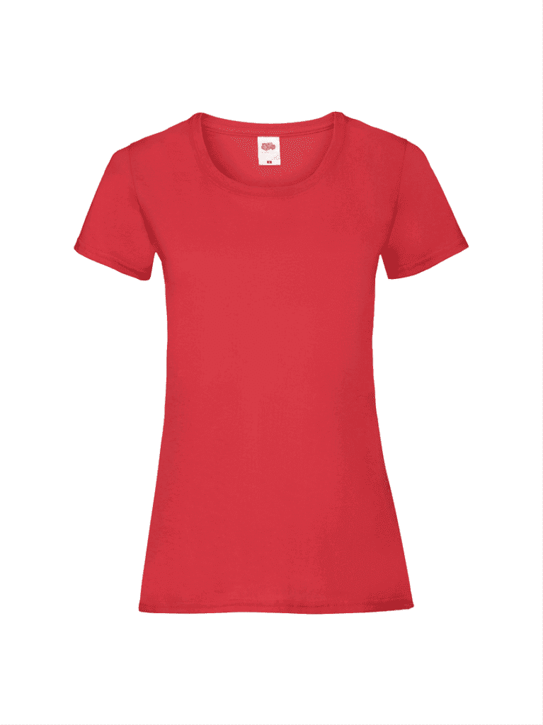 Fruit of the Loom Ženska majica Lady Fit, Crvena