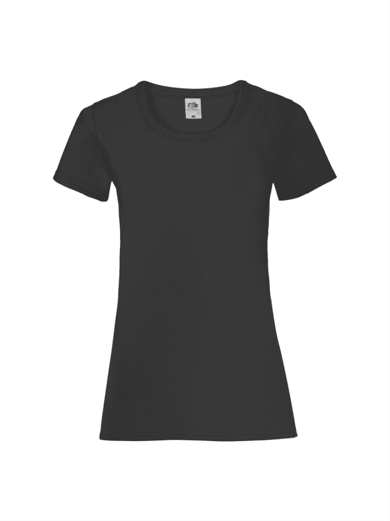 Fruit of the Loom Ženska majica Lady Fit, Crna