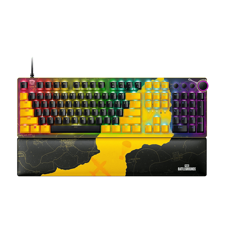 Razer Tastatura Huntsman V2 - Optical Gaming Keyboard - PUBG: Battlegrounds Edition (Linear Optical Switch) - World Packaging, RZ03-03932300-R3M1