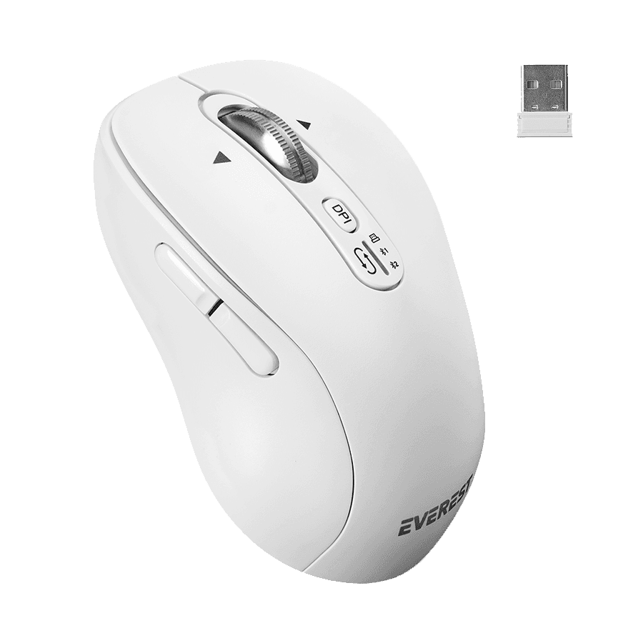 Everest miš ETERNAL wireless 2.4GHz, white