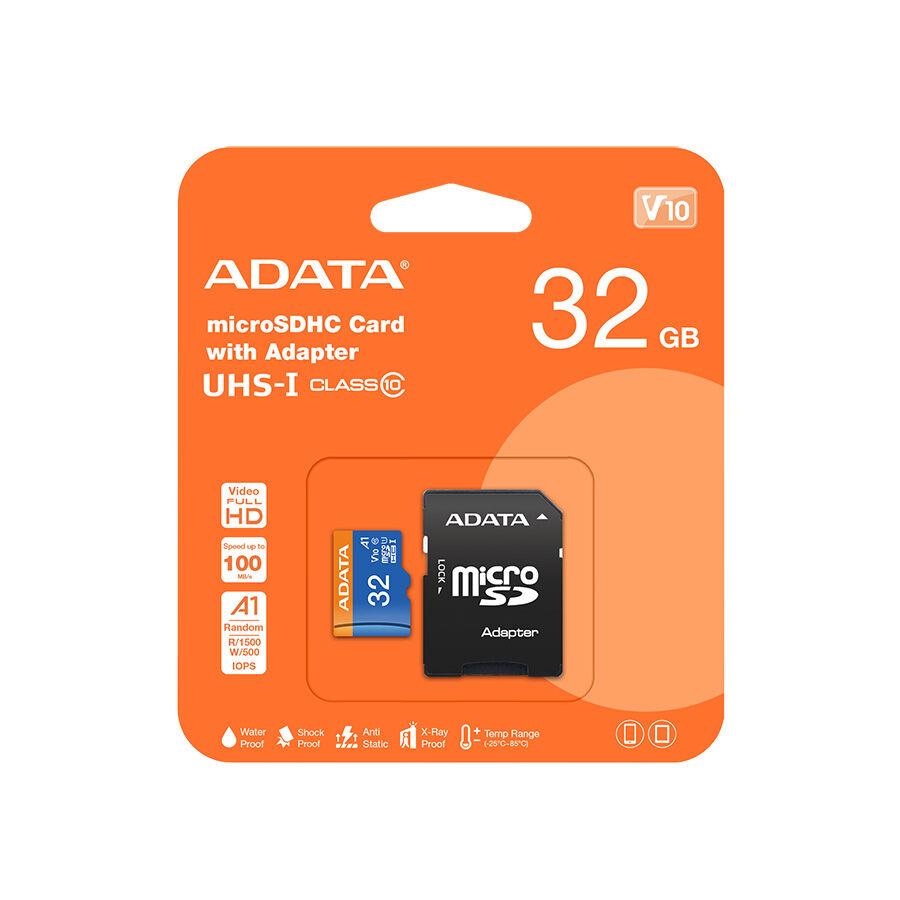 Adata MicroSD 32GB Premier A1 + Adapter Class 10