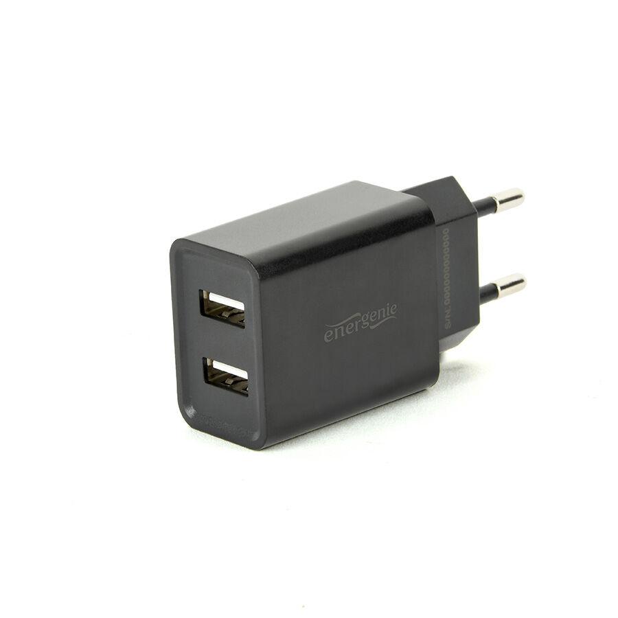 Gembird USB punjač 2x USB, 2.1A, black