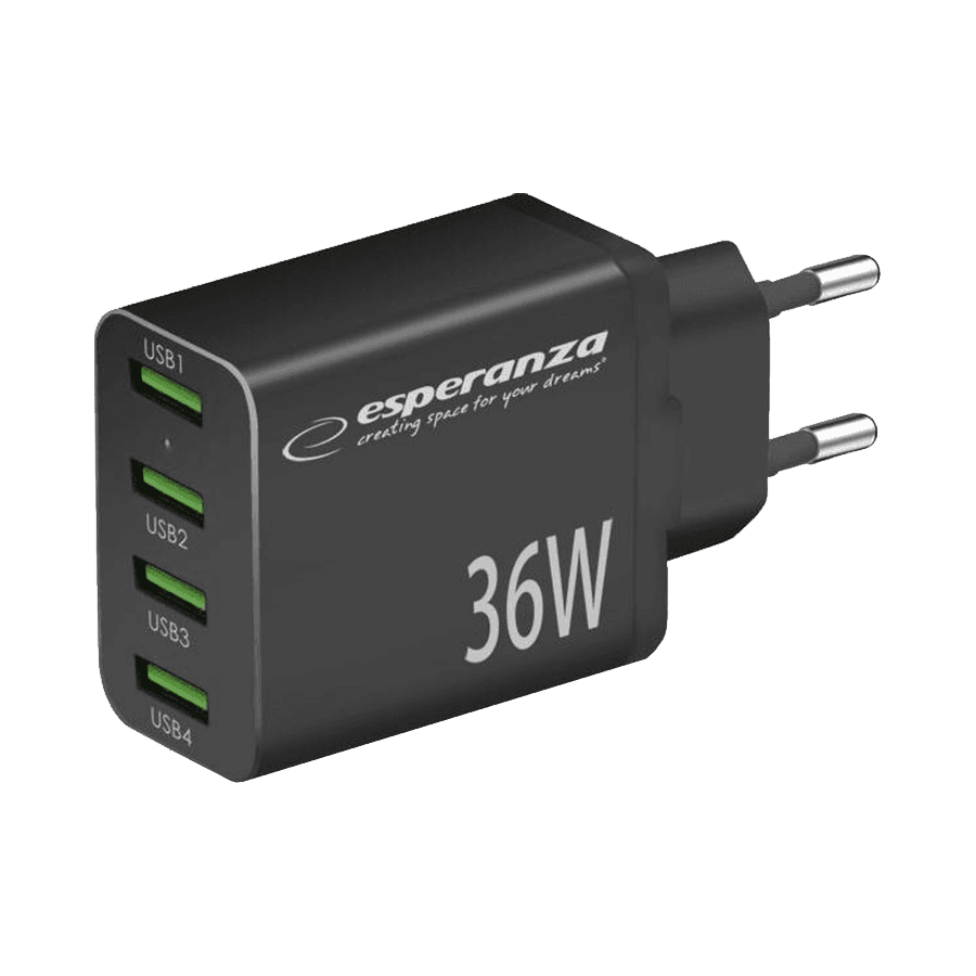 Esperanza USB punjač 4x USB-A 36W QC 3.0 18W