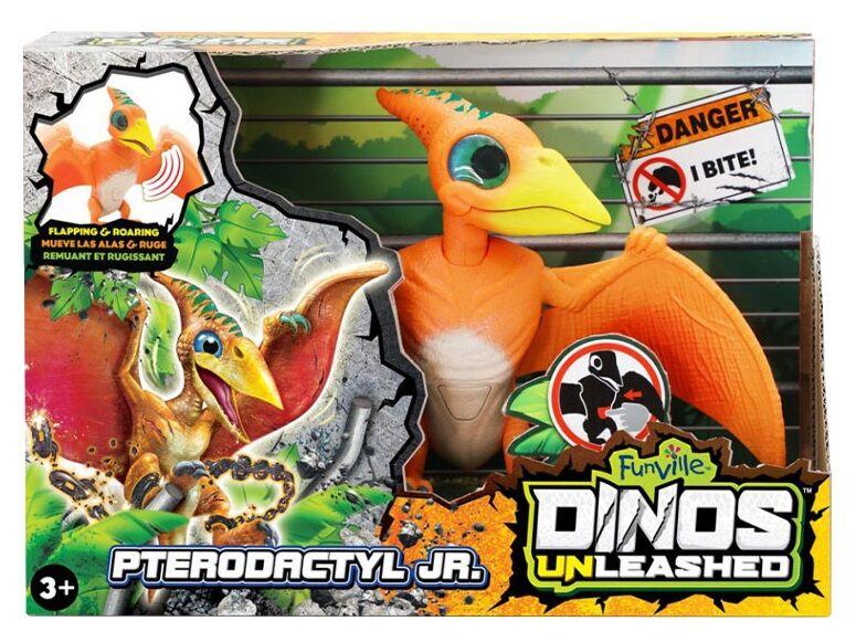 Dinos Unleashed Pomična figura Flying and roaring pterodactyl, Narandžasta