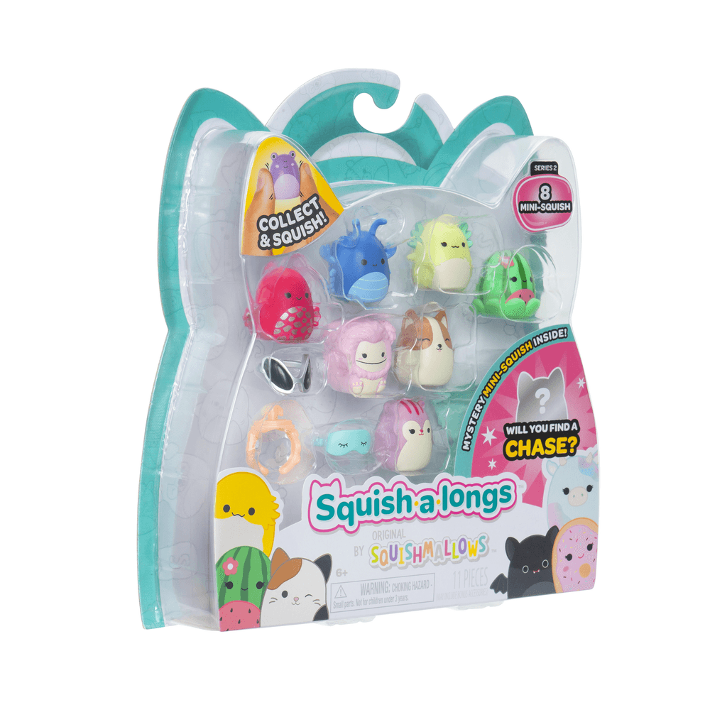 Squishmallows Set figurica Squsih-a-longs, style 3,  W2, 8 komada