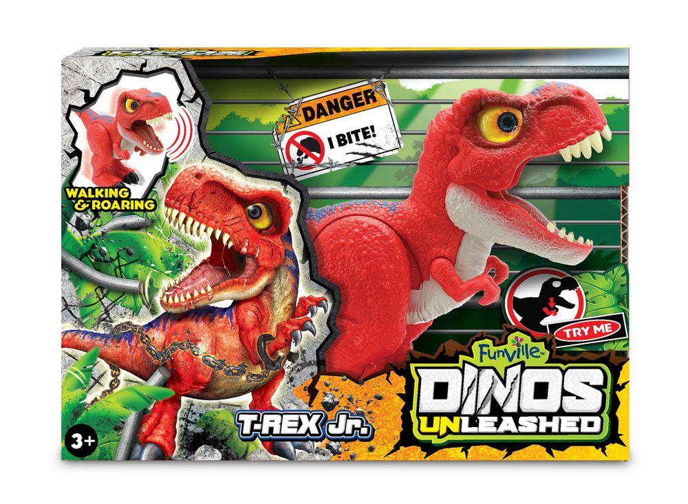 Dinos Unleashed Pomična figura Walking & roaring T-rex, Crvena