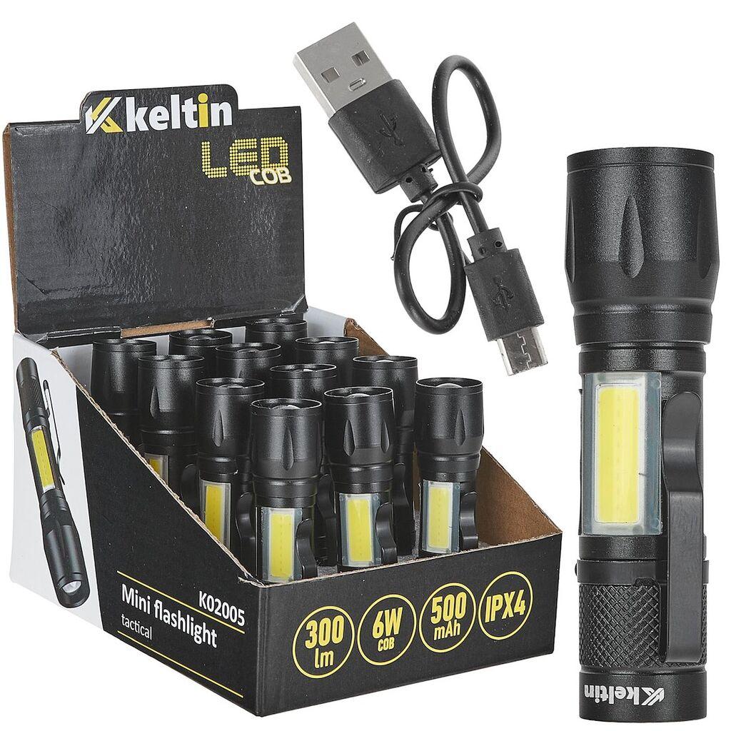 Geko Mini taktička LED COB svjetiljka, 10W, 500mAh, 500 lm, IPX5