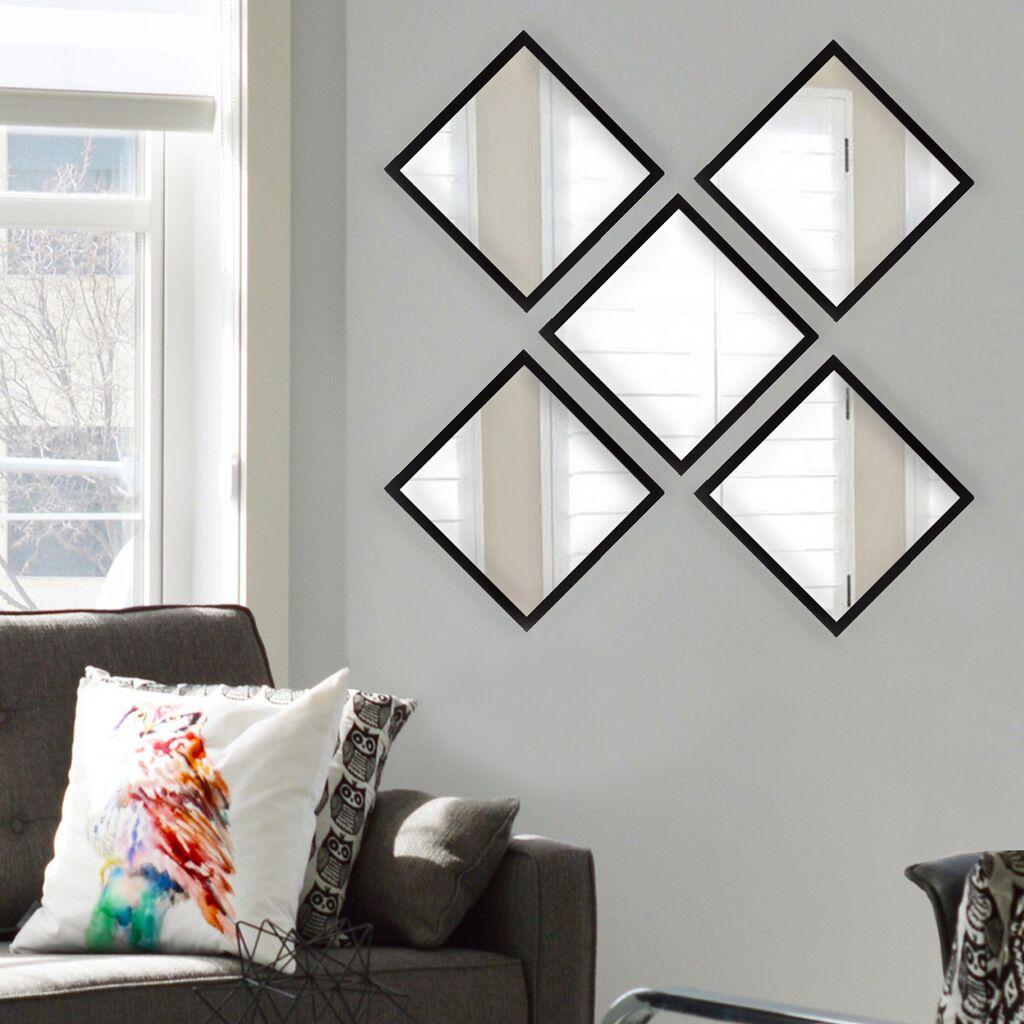 Wallity Set ogledala SETAYNA_029, Crna