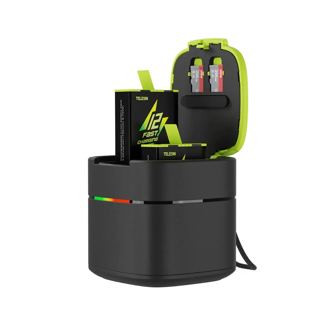 Telesin Baterija za GoPro GP-FCB-B11, Brzo punjenje, 1750 mAh, Crna