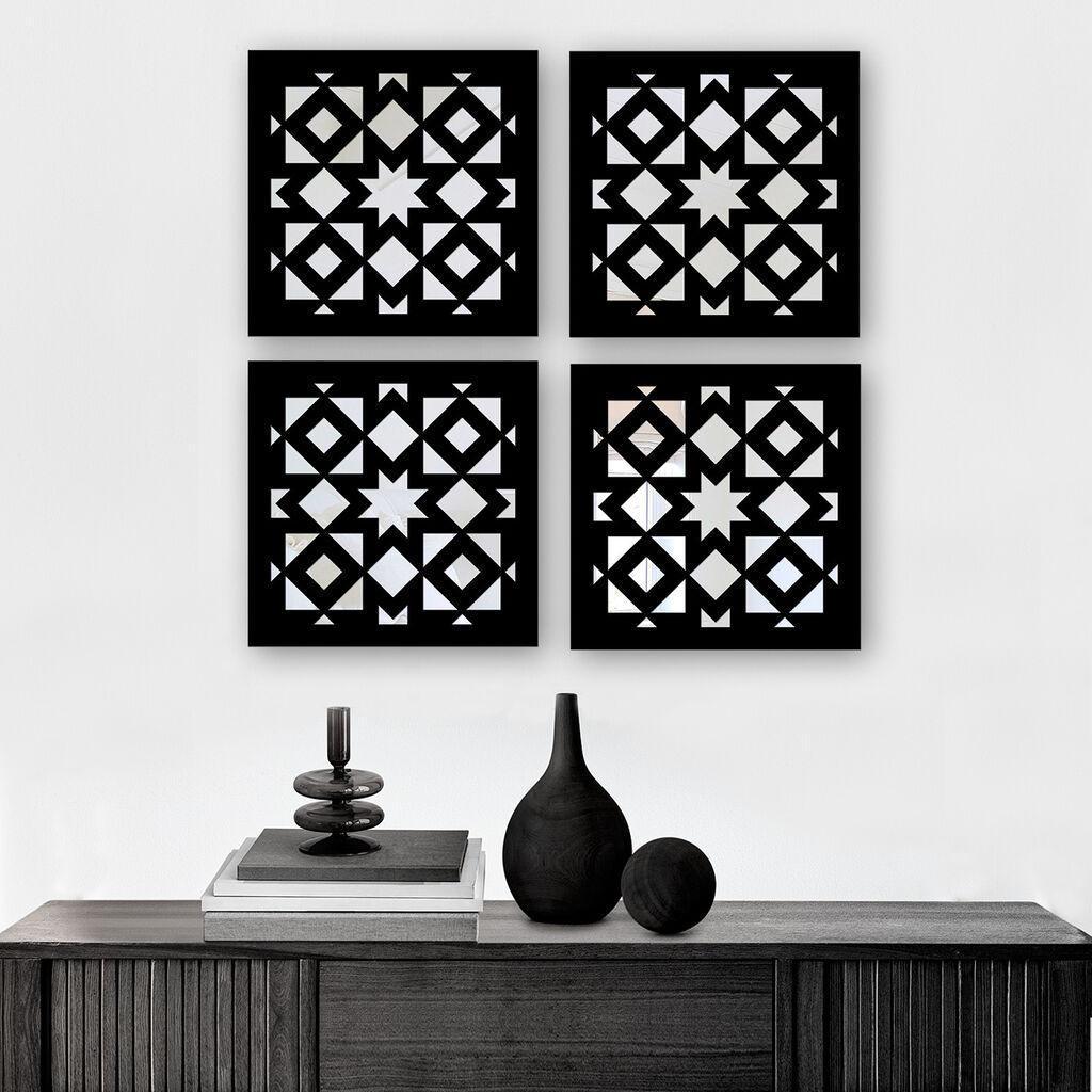 Set ogledala Wallity SYH15088400391, crna