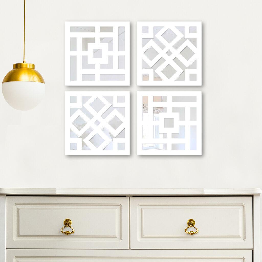 Set ogledala Wallity BYZ623284596, bijela