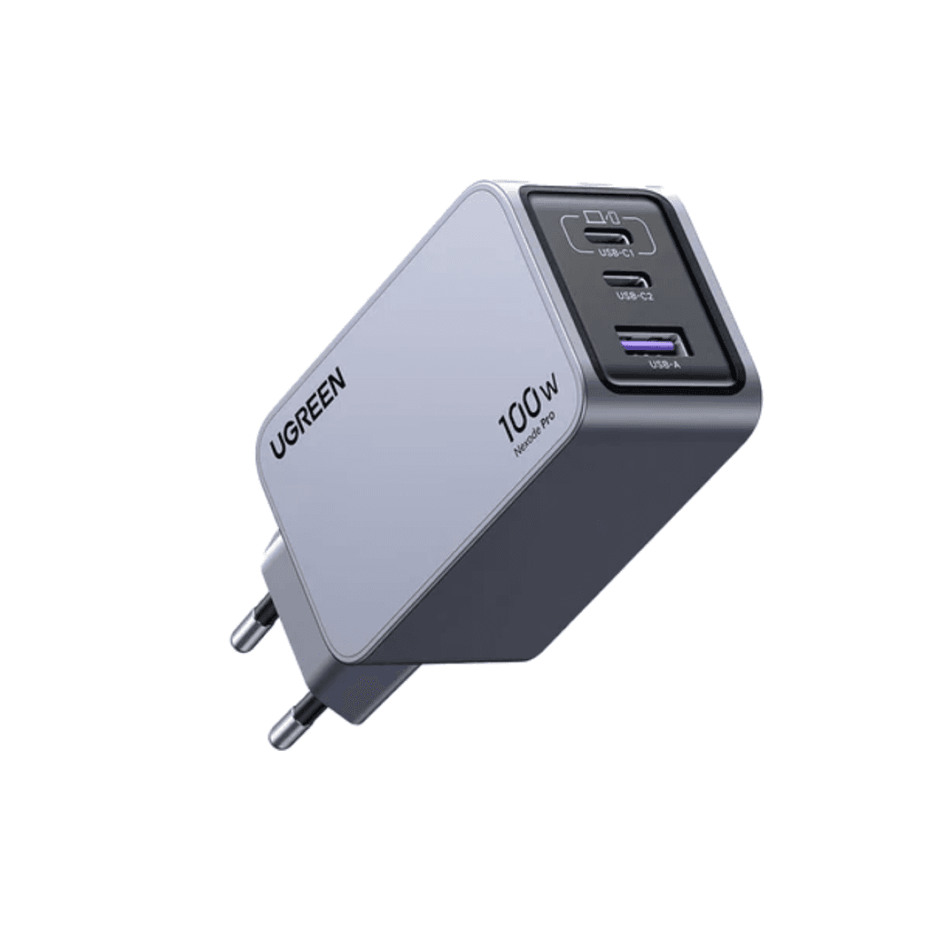 UGreen USB punjač sa kablom Nexode Pro, 100W, 3-Porta, GaN, 1.5m, 100W, USB-C, Sivi