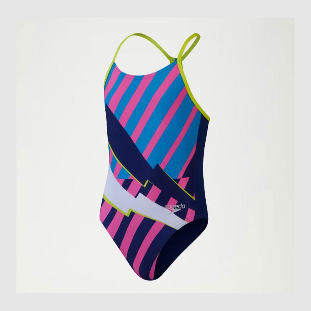 Speedo Kupaći za djevojčice Plmt Lline Bk 1Pc Jf, Šareni