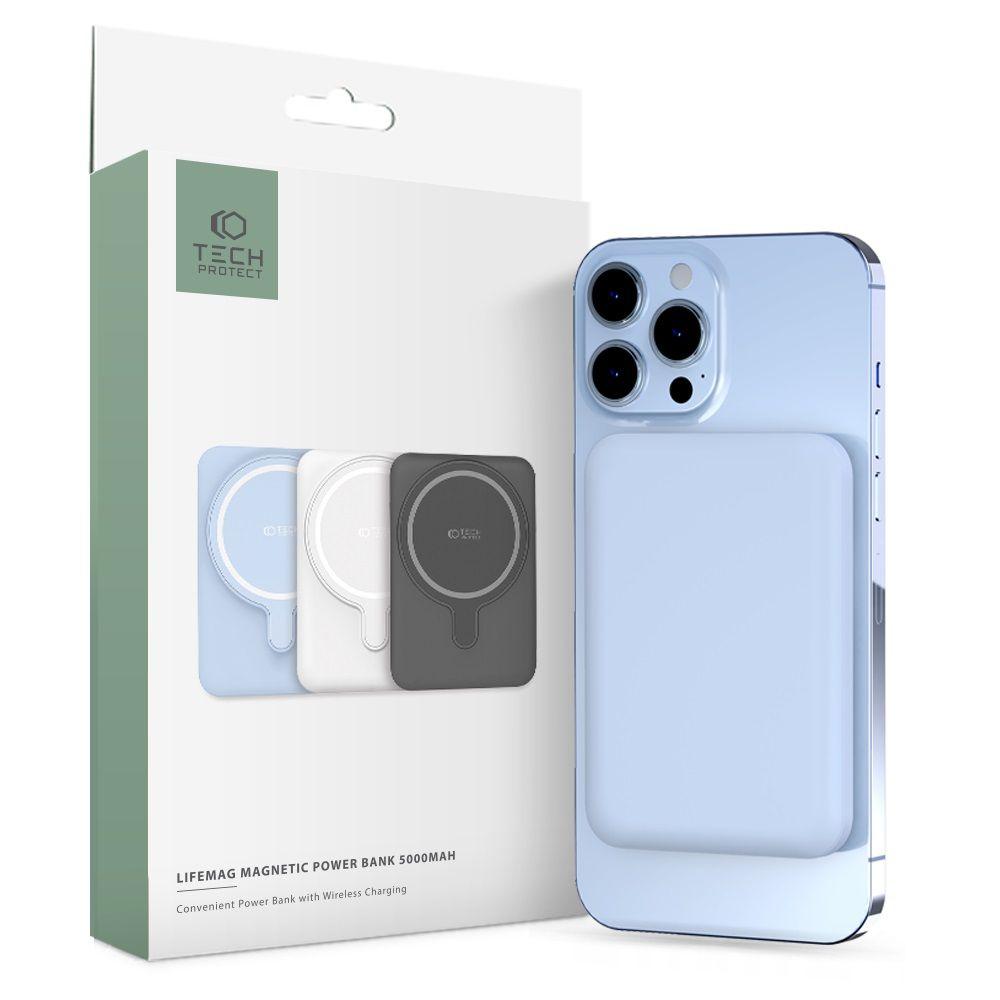 Tech Protect Magsafe Eksterna baterija Lifemag PB10, 5000 mAh, Svijetloplava