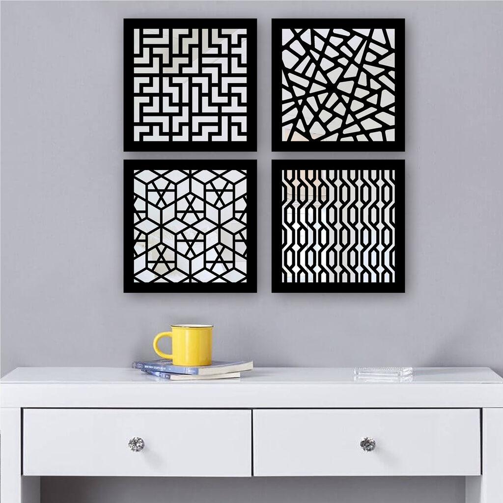 Set ogledala Wallity SYH7436502136115, crna