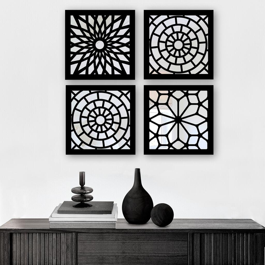 Set ogledala Wallity SYH7436502136122, crna