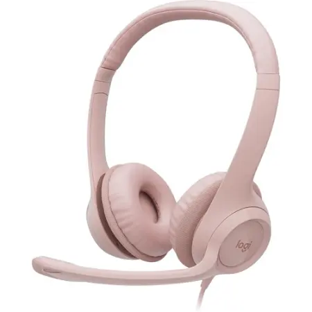 Logitech Slušalice H390, USB, Roze
