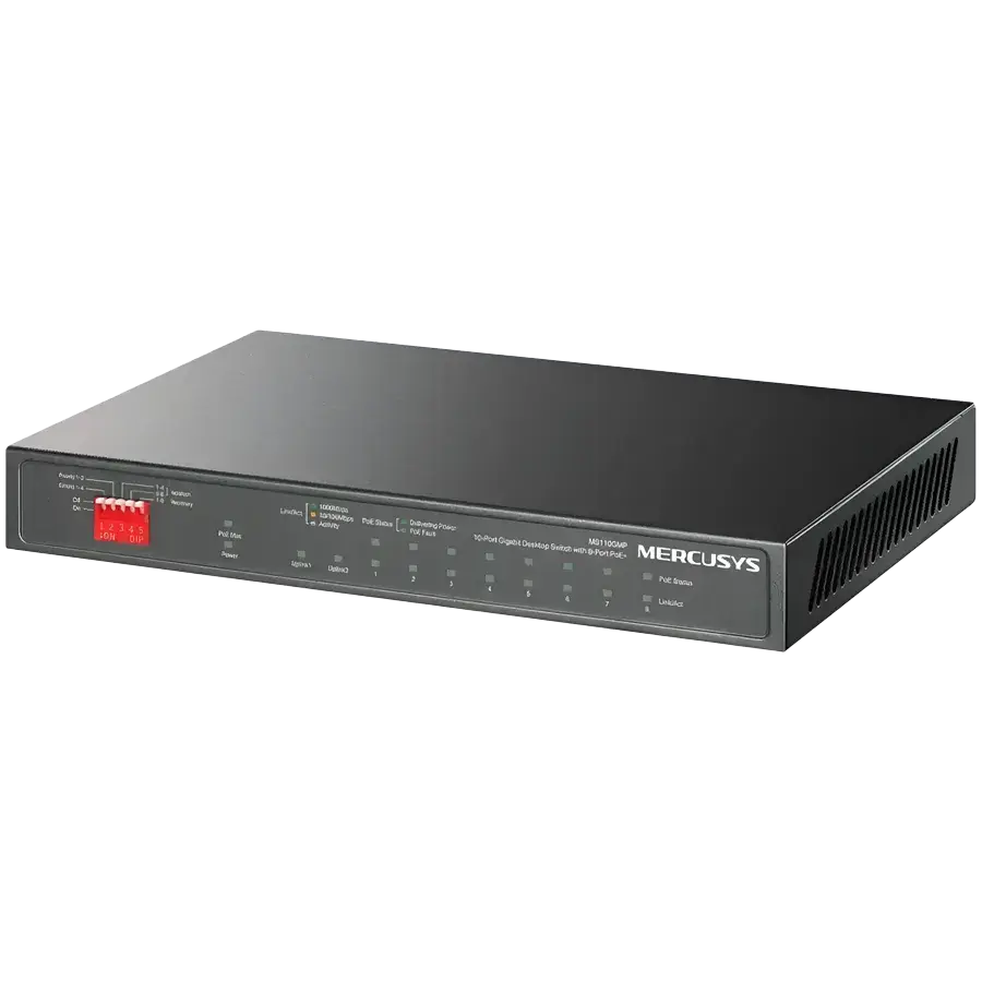 Mercusys Gigabit PoE Switch MS112GMP, 110 W PoE, Crni