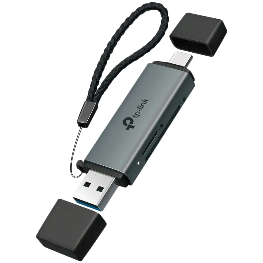 TP-Link Čitač kartica, USB 3.0-C & USB-A, Crni