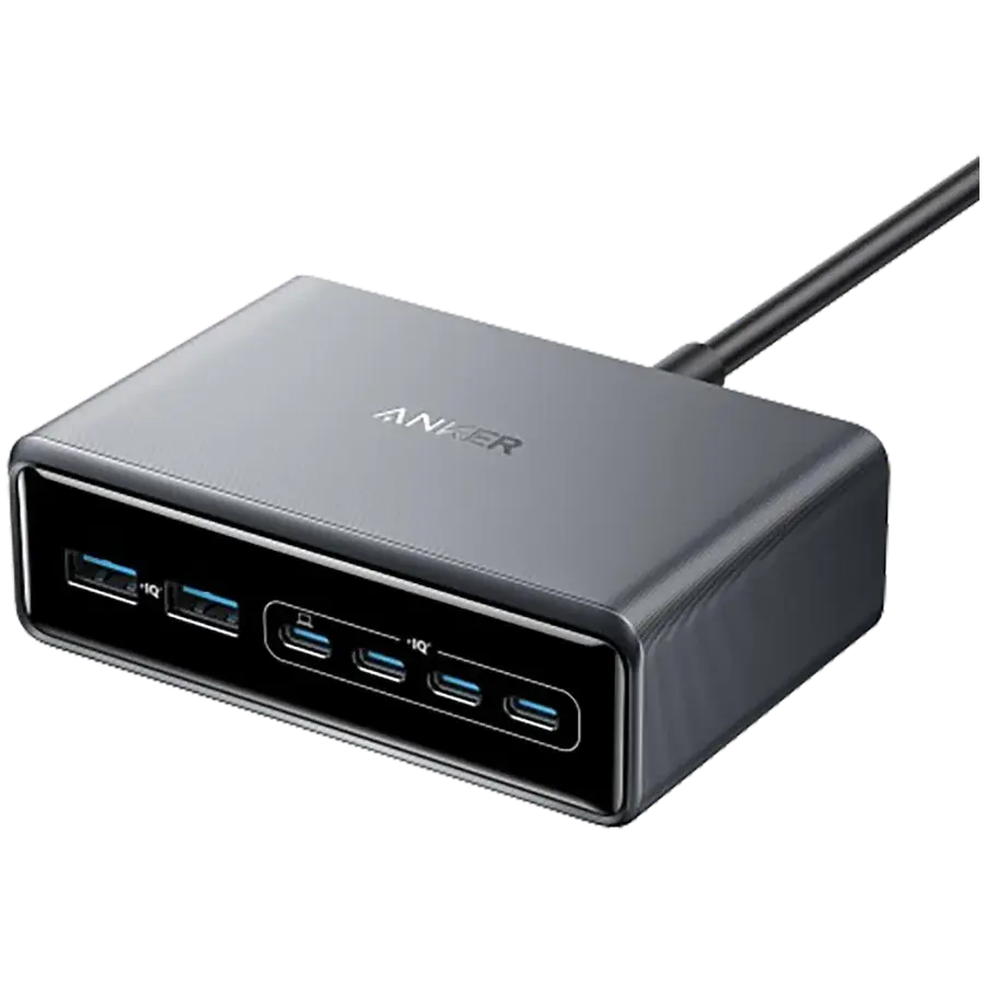 Anker Docking stanica Prime, 200W, 6 Portova GaN , Crni