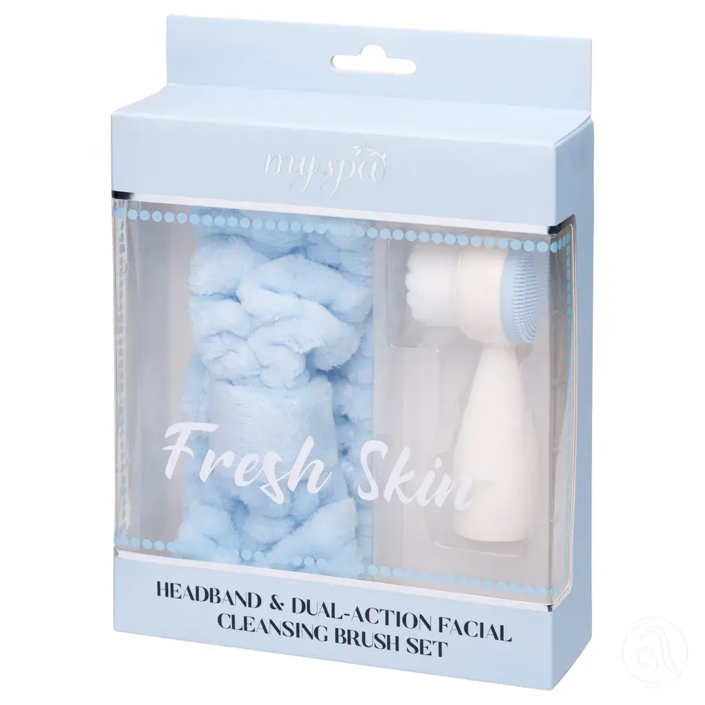 My Spa Set traka za kosu i četka za čišćenje lica Fresh Skin