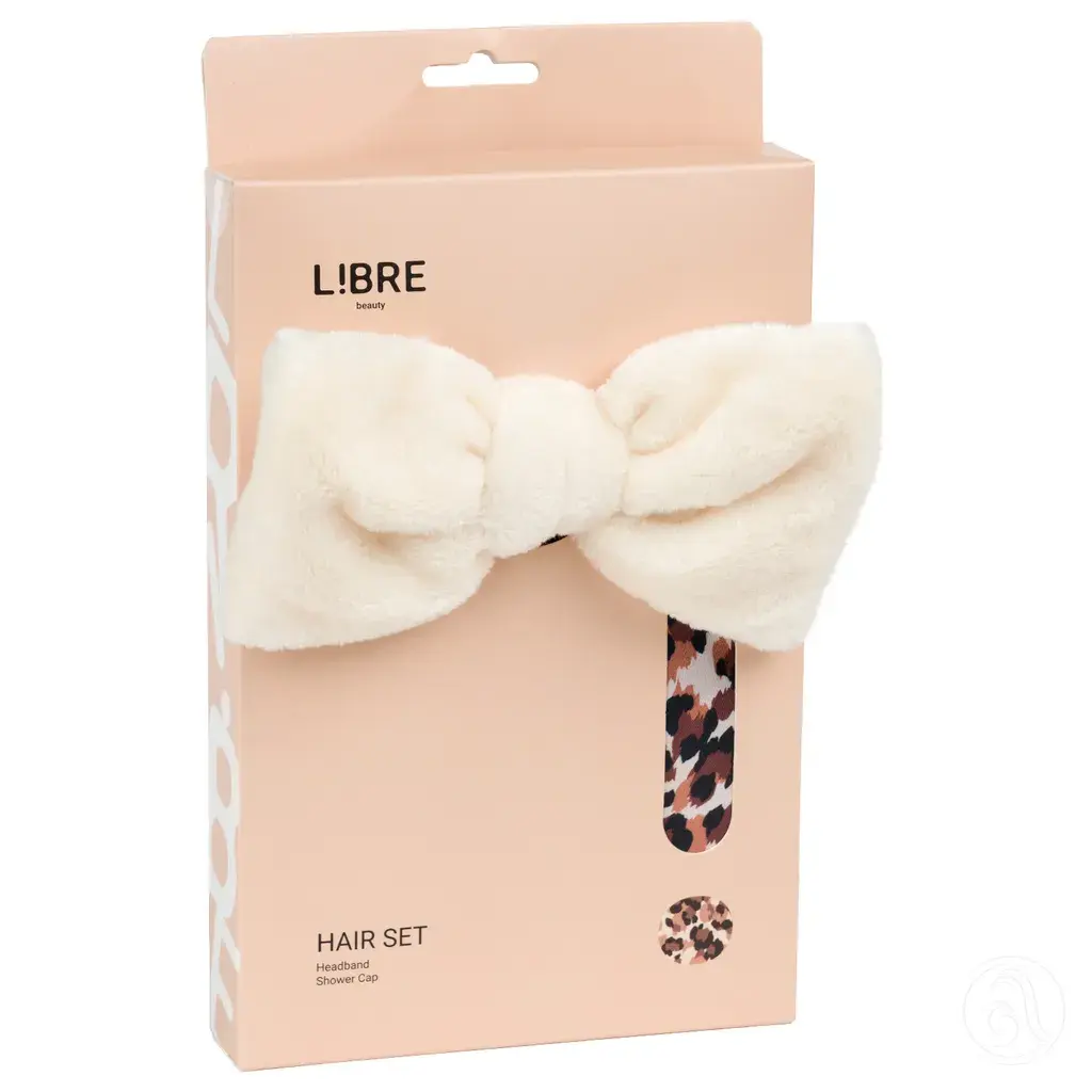 Libre Beauty Set kapa za tuširanje i traka za kosu Libre, Bež
