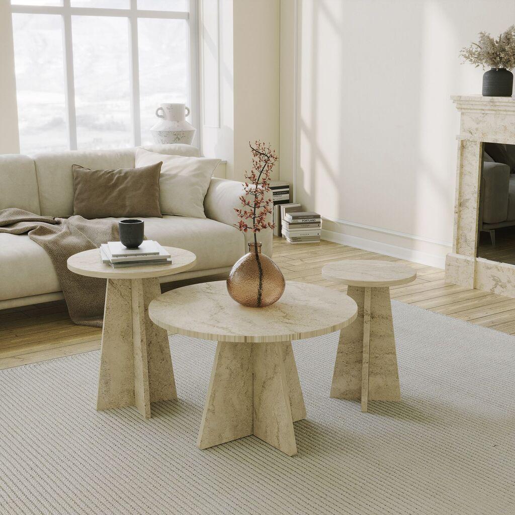 Hanah Home Club set stolova Mushroom 2, 3 dijela, bež