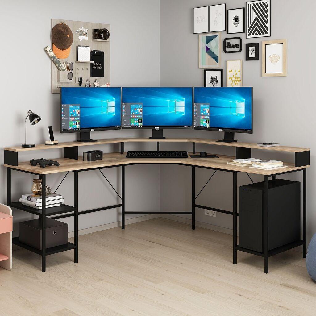 Hanah Home Radni sto Power, 180x90x60 cm, Crni