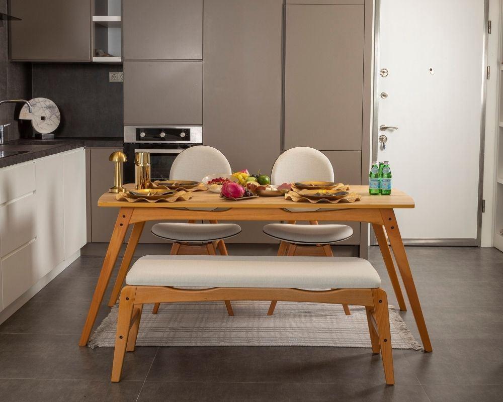 Hanah Home Trpezarijski set Touch (2S-1B) v2, Hrast-bež