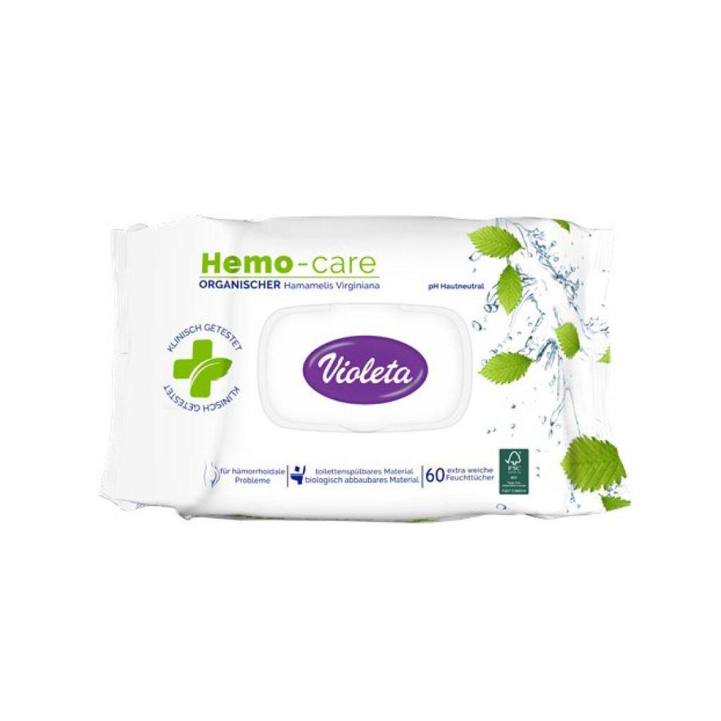 Violeta Toaletni vlažni papir, Hemo Care, 60 komada