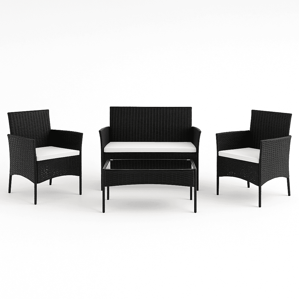 Giga Baštenska garnitura Solace, Za 4 osobe, Crni