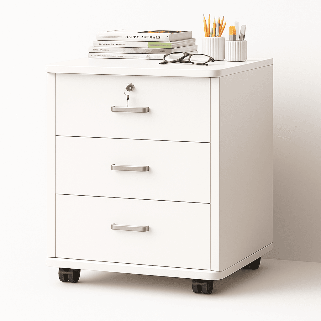 Giga Kancelarijski sto sa 3 fioke Rayo, 40x59cm, Bijeli