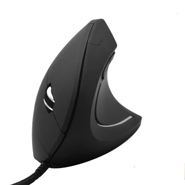 Giga Vertikalni miš JSY-05, Ergonomski, Žičani, 5 dugmića, Crni