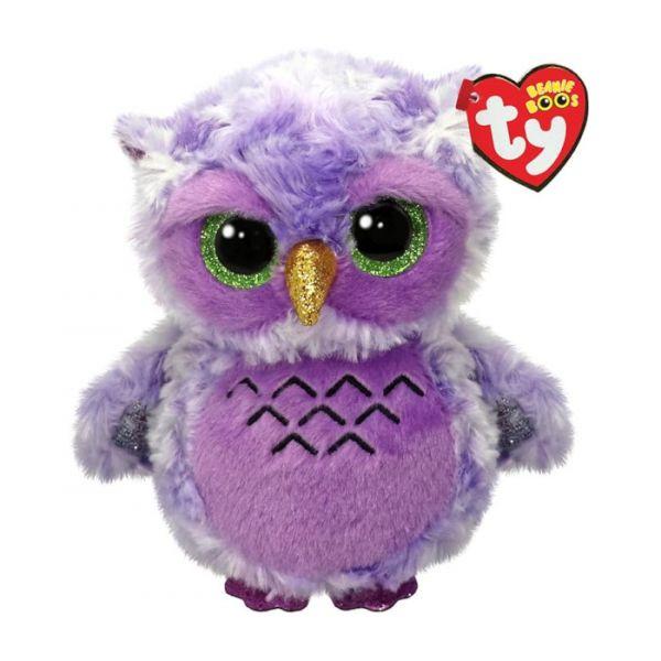 Igračka Ty Pliš ljubičasta sova 15cm