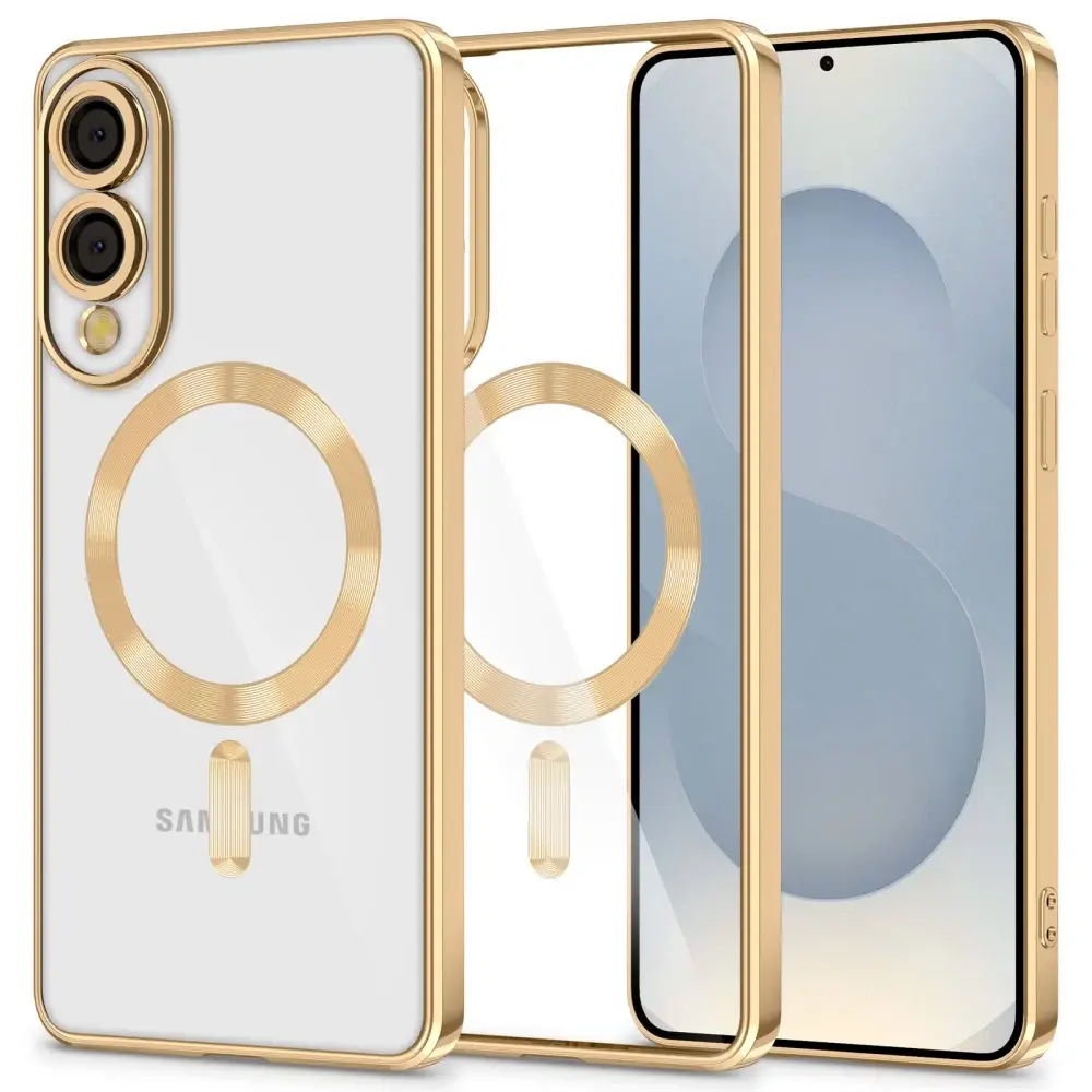 Tech Protect Maska za mobitel Galaxy S25 Edge Shiny Magflex Magsafe, Zlatne boje