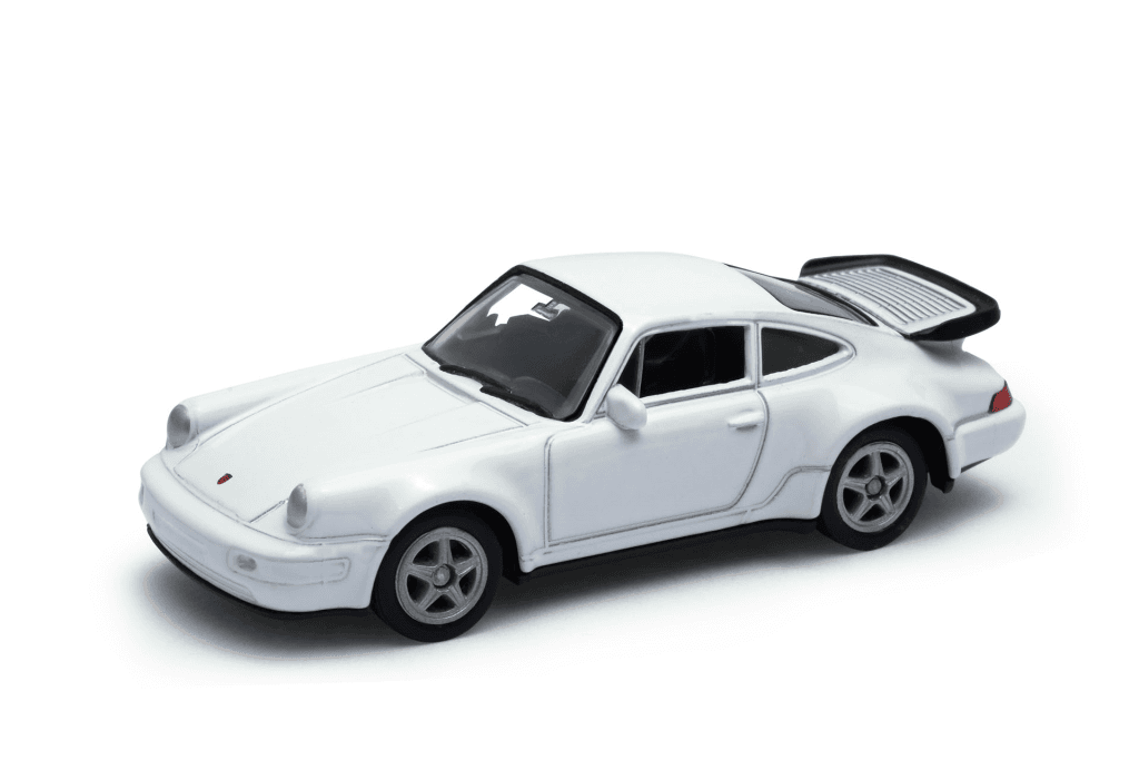 Welly Model automobila Porsche 911 Turbe 52293, 7.7cm, Bijeli
