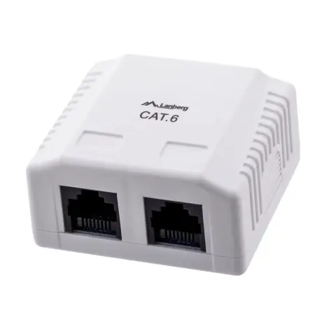 Lanberg Outlet box RJ45 OU6-0002-W, Bijeli