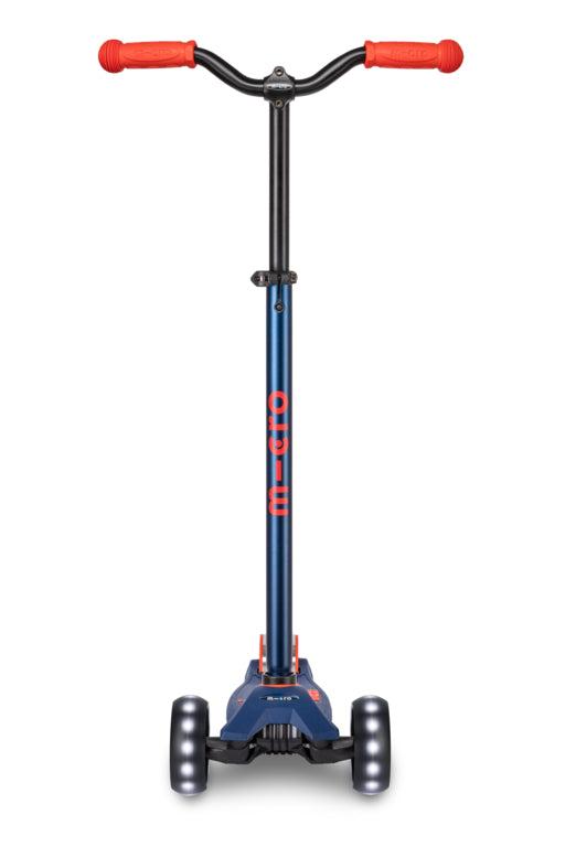 Micro Trotinet, Maxi Deluxe Pro LED, Teget-crveni