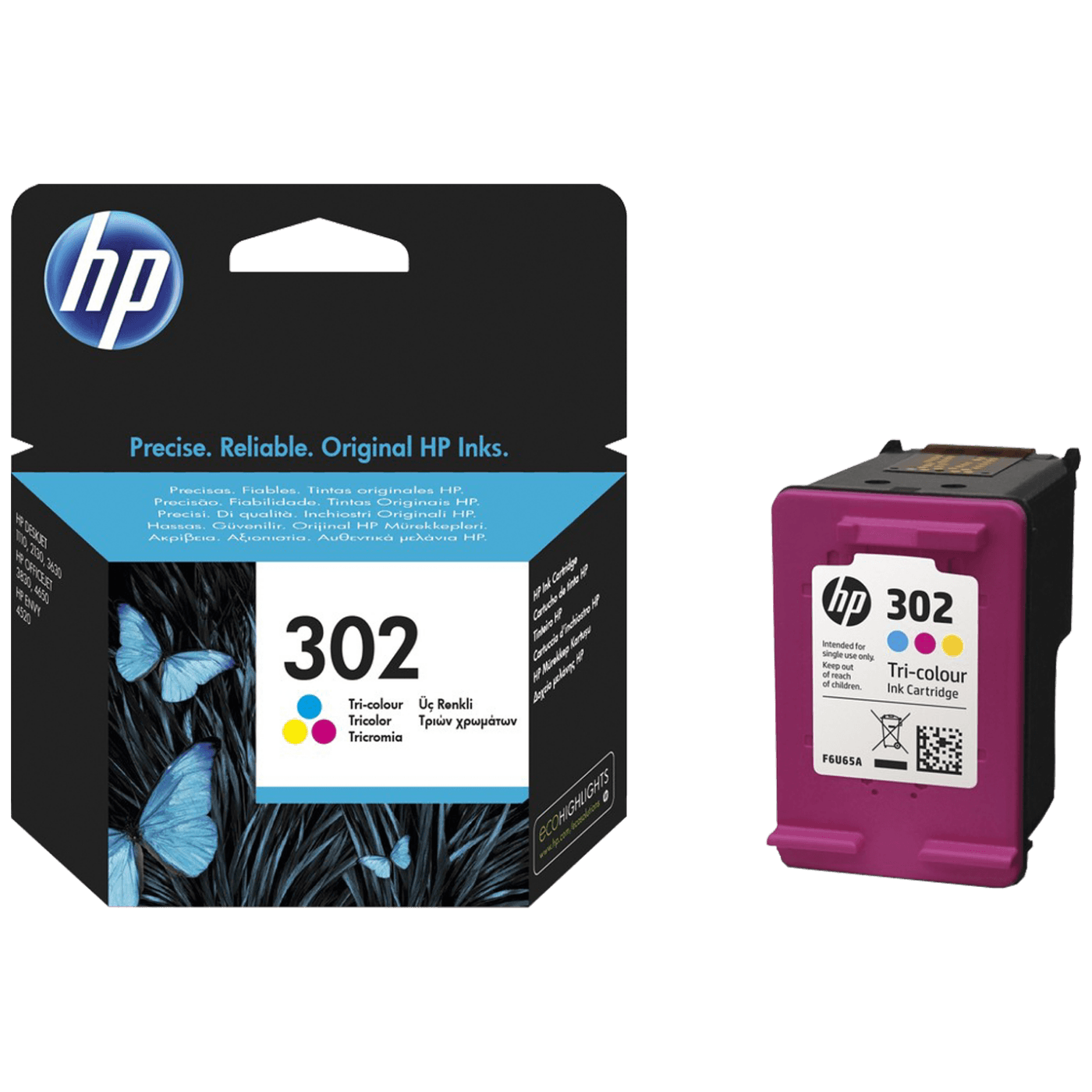HP, Tinta 302 (F6U65AE), Boje, 4ml, 165 Stranica, F6U65AE