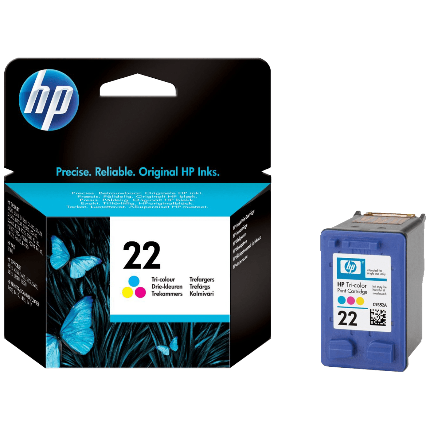HP, Tinta 22 (C9352AE), Boje, 5ml, 165 Stranica, C9352AE