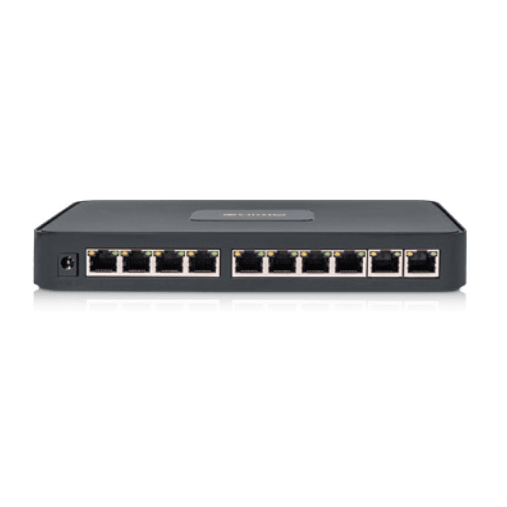 Amiko Home, PoE Mrežni Switch, 10 Port RJ-45, 8 PoE, Rack Ugradnja, POE SWITCH 8CH+2
