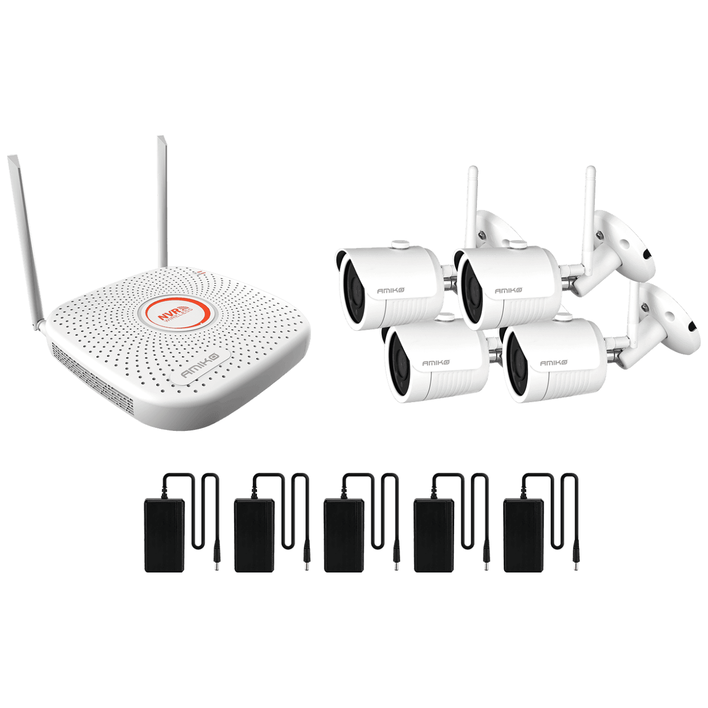 Amiko Home, Set za video nadzor, 2 Mpixel, 4 x bullet cam., 9 ch, WiFi, WIFI KIT-4900