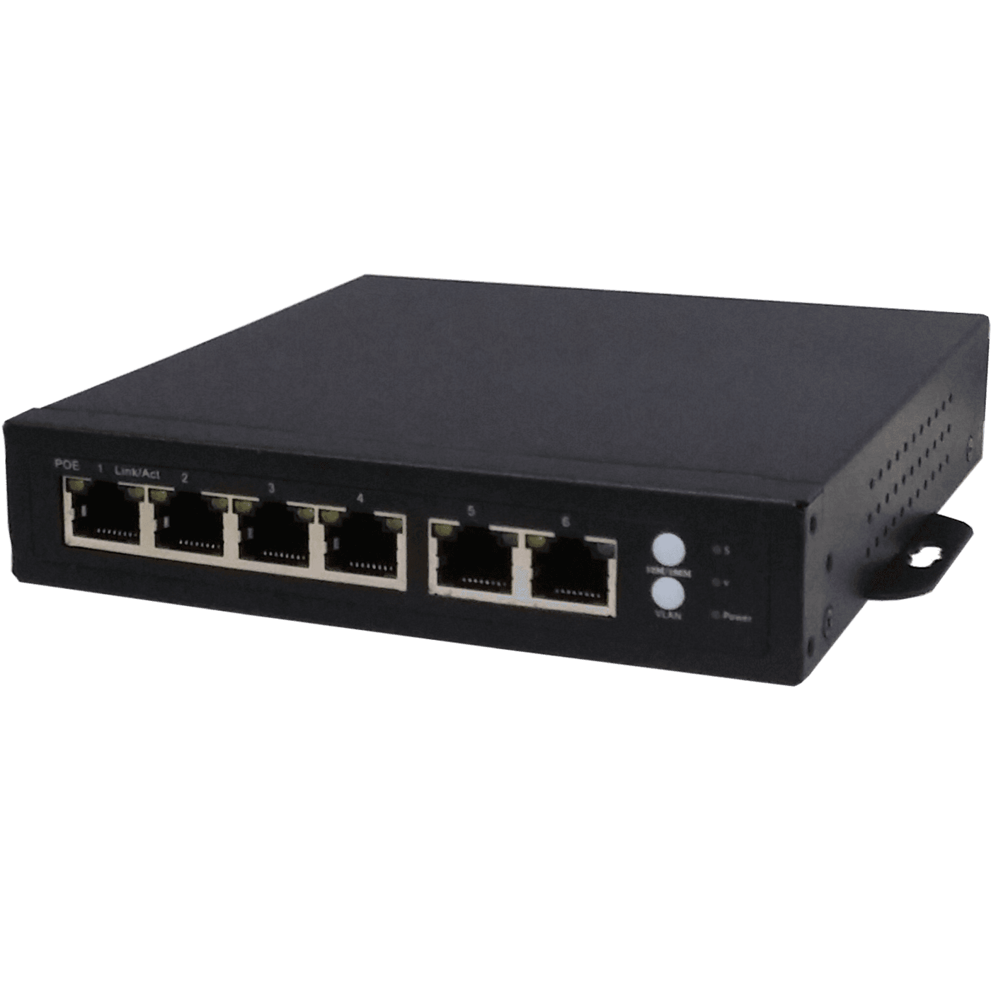 Amiko Home, PoE Mrežni Switch, 6 Port RJ-45, 4 PoE, Rack Ugradnja, POE SWITCH 4CH+2