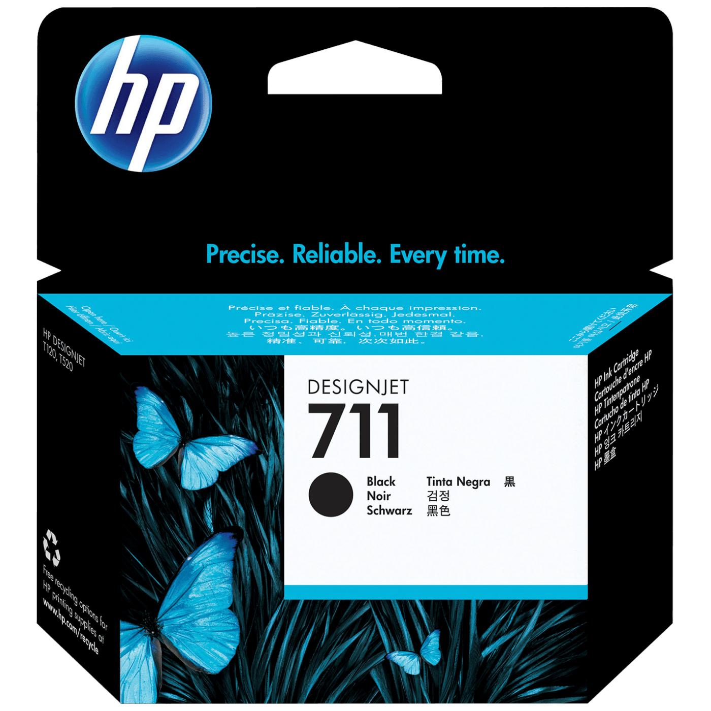 HP, Tinta 711 (CZ129A), 38 ml, crna, CZ129A