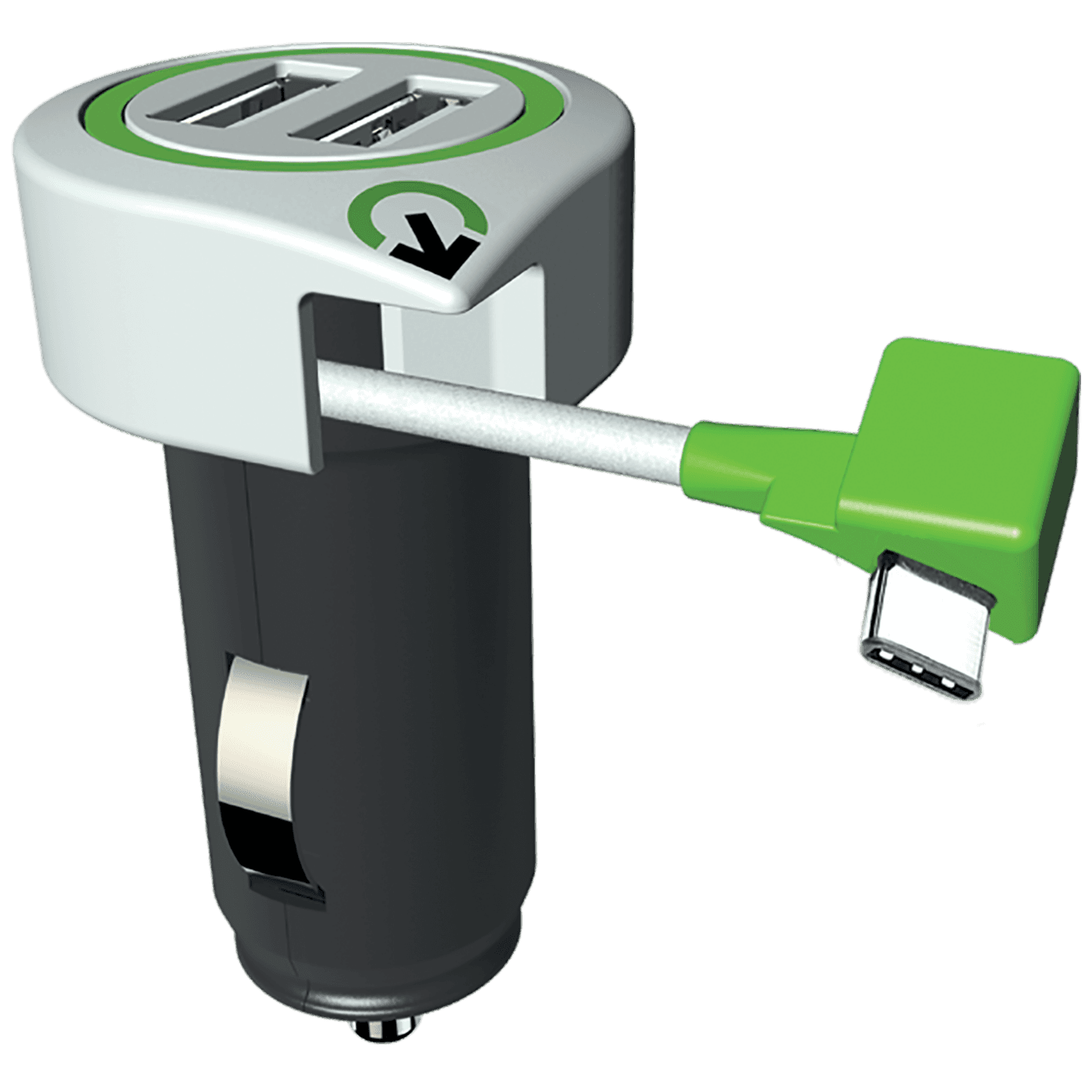 Q2Power, Auto punjač, Dual USB, 3.1A, type C konektor, Triple USB Car Charger C