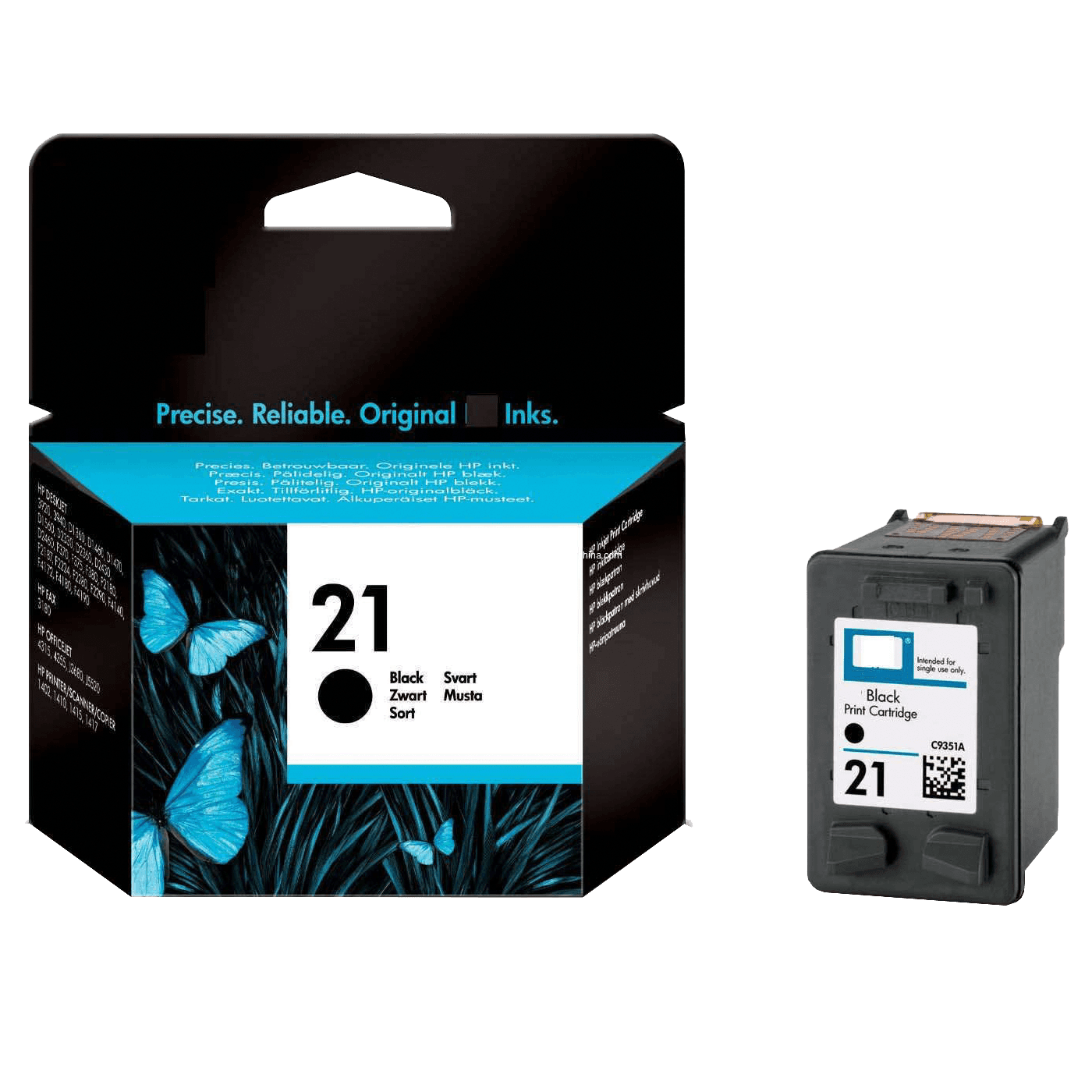 HP, Tinta 21 (C9351AE), crna, 9ml, 195 stranica, C9351AE